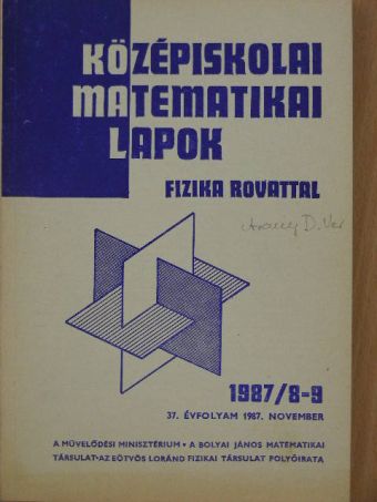 Gnadig Péter - Középiskolai matematikai lapok 1987. november [antikvár]