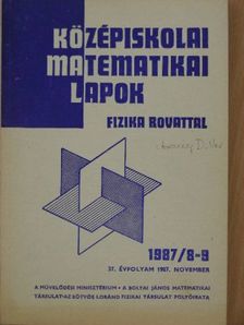 Gnadig Péter - Középiskolai matematikai lapok 1987. november [antikvár]