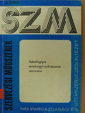 Debreczeni István - Számítógépes munkaügyi nyilvántartás szervezése [antikvár]