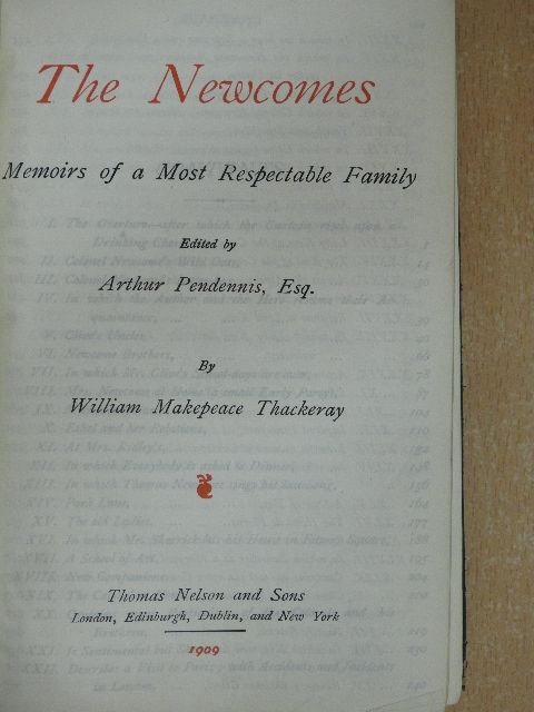William Makepeace Thackeray - The Newcomes [antikvár]