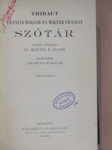 Thibaut - Francia-Magyar és Magyar-Francia szótár [antikvár]