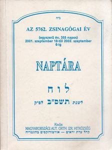 Az 5762. zsinagógai év naptára [antikvár]