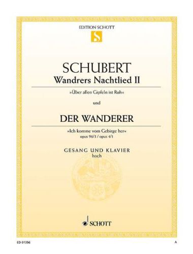 SCHUBERT,F. - WANDERS NACHTLIED II.- DER WANDERER GESANG (HOCH) UND KLAVIER ANTIKVÁR