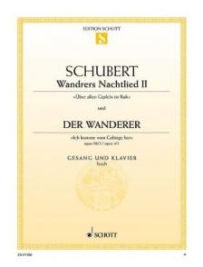 SCHUBERT,F. - WANDERS NACHTLIED II.- DER WANDERER GESANG (HOCH) UND KLAVIER ANTIKVÁR