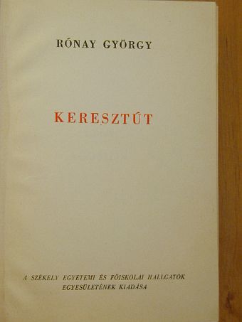 Rónay György - Keresztút [antikvár]
