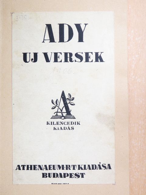 Ady Endre - Uj versek [antikvár]
