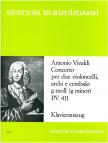 ANTONIO VIVALDI - CONCERTO PER DUE VIOLONCELLI, ARCHI E CEMBALO G-MOLL - PV 411 - KLAVIERAUSZUG