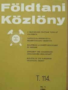 Bérczi István - Földtani Közlöny 1984/4. [antikvár]