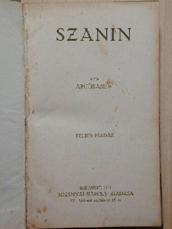 Arcübasew - Szanin [antikvár]