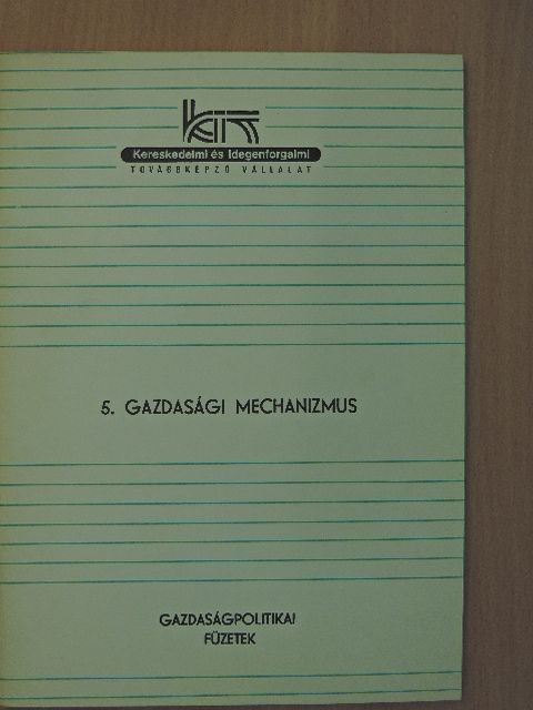 Gazdasági mechanizmus [antikvár]