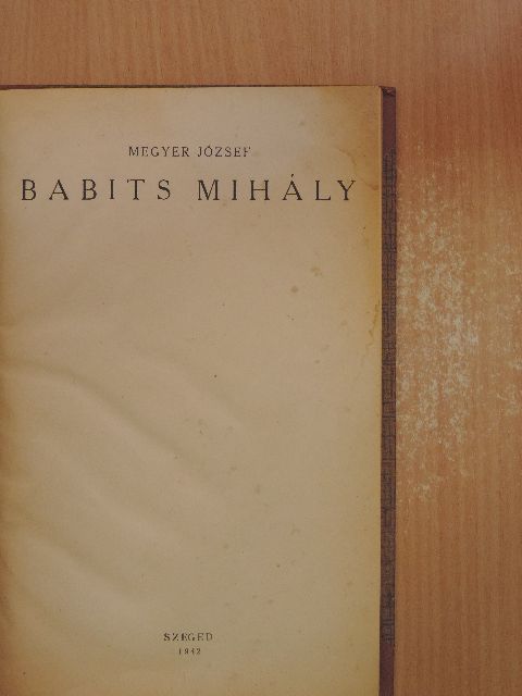 Megyer József - Babits Mihály [antikvár]