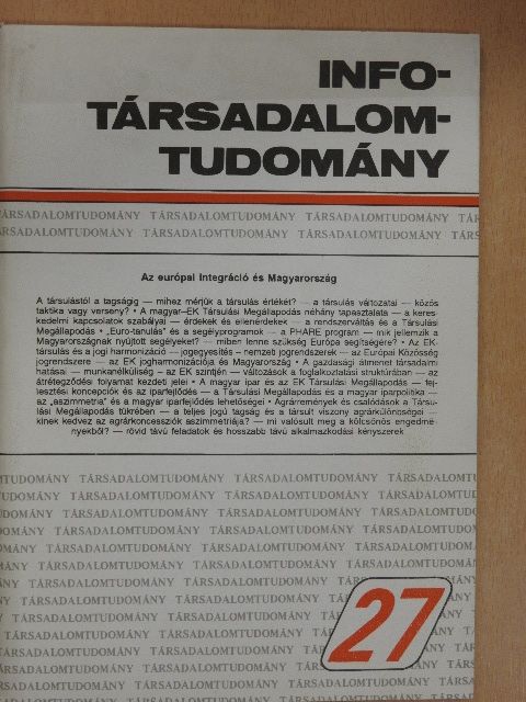 Balázs Péter - Info-Társadalomtudomány 1993. december [antikvár]