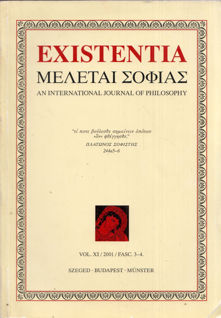 Ferge Gábor - Existentia 2001/3-4 [antikvár]