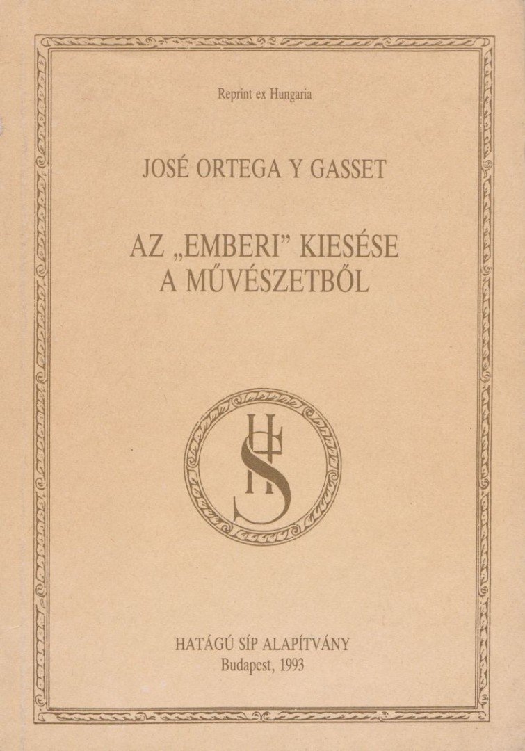 Az „emberi” kiesése a művészetből [antikvár]