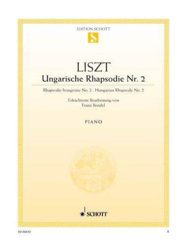 LISZT - UNGARISCHE RHAPSODIE NR.2 PIANO (ERLEICHTERTE BEARB. FRANZ BENDEL)