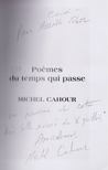 Michel Cahour - Poémes du temp qui passe (dedikált) [antikvár]