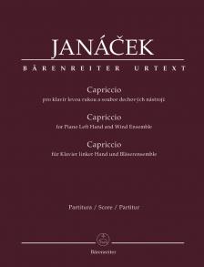 JANÁCEK - CAPRICCIO FOR PIANO LEFT HAND AND WIND ENSEMBLE URTEXT SCORE AND PARTS