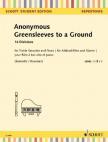 Anonymous - GREENSLEEVES TO A GROUND. 14 DIVISIONS FOR TREBLE RECORDER AND PIANO (BENNETTS / BOWMAN) LEVEL 3