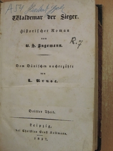 B. S. Ingemann - Waldemar der Sieger III. (gótbetűs) (töredék) [antikvár]