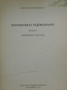 Statisztikai Tájékoztató 1974/75. [antikvár]