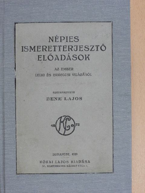 Avar Gyula - Népies ismeretterjesztő előadások [antikvár]