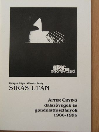 Egervári Gábor - Sírás után [antikvár]