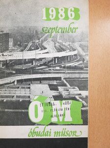 Mokos István - ÓM Óbudai műsor 1986. szeptember [antikvár]