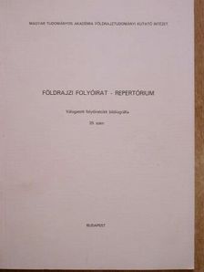 Földrajzi folyóirat - Repertórium [antikvár]