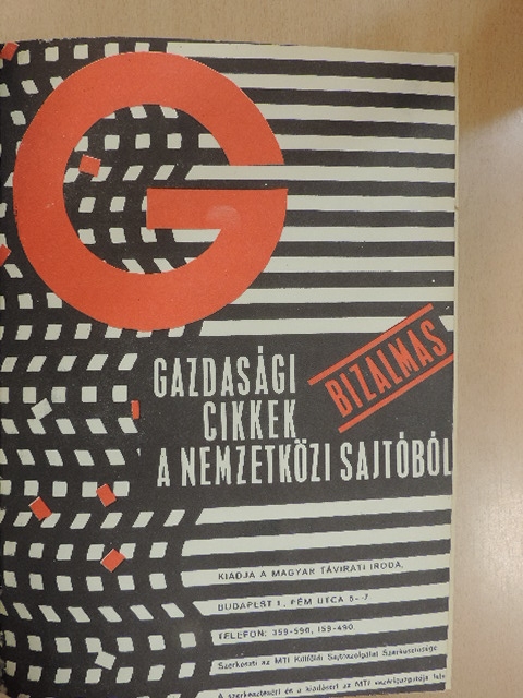 Howard F. Van Zandt - Gazdasági cikkek a nemzetközi sajtóból 1968. (nem teljes évfolyam) [antikvár]