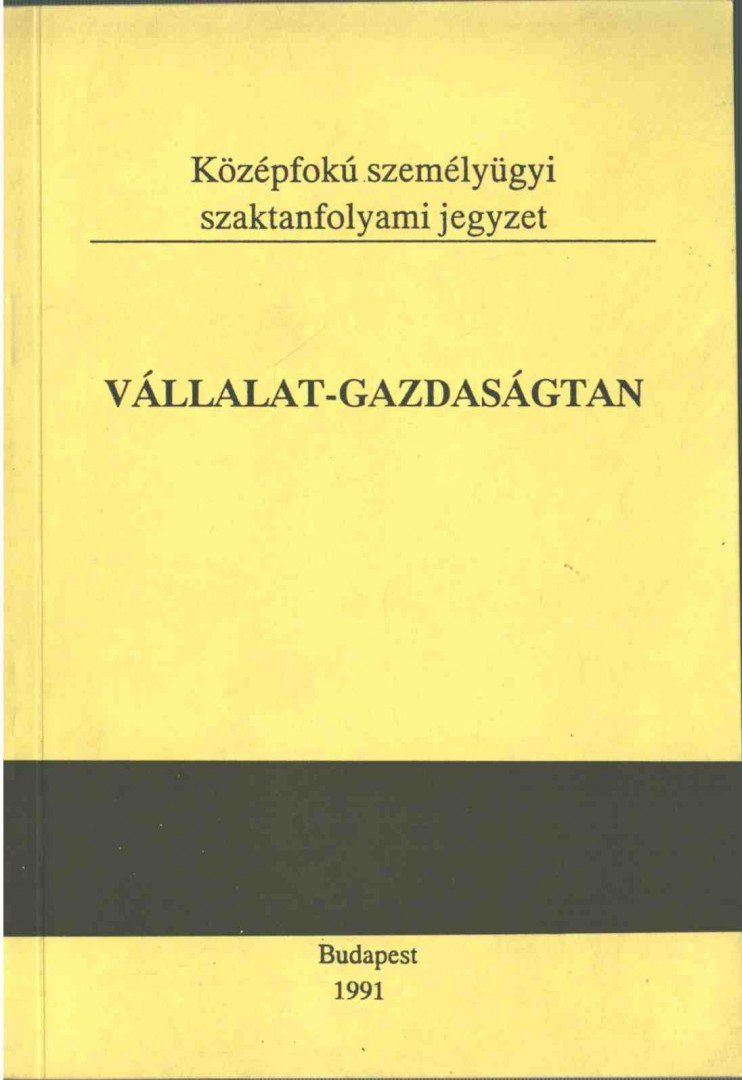 Bíró László, Korner Jánosné - Vállalat-gazdaságtan [antikvár]