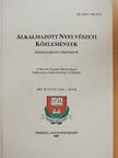 Bradean-Ebinger Nelu - Alkalmazott Nyelvészeti Közlemények 2007/1. [antikvár]