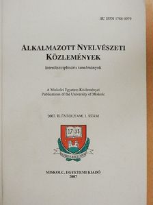 Bradean-Ebinger Nelu - Alkalmazott Nyelvészeti Közlemények 2007/1. [antikvár]