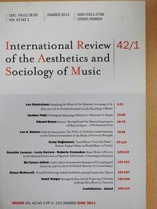 Edward Green - International Review of the Aesthetics and Sociology of Music - June 2011 [antikvár]
