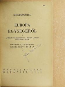 Montesquieu - Európa egységéről [antikvár]