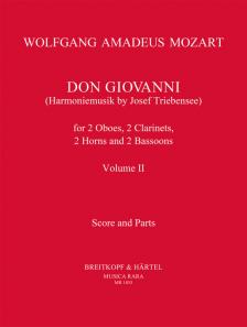 MOZART,W.A - DON GIOVANNI (HARMONIEMUSIK BY J.TRIEBENSEE) FOR 2 OBOES, 2 CLARINETS, 2 HORNS AND 2 BASSOONS VOL.II