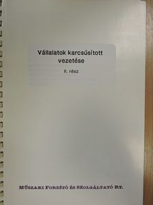 Vállalatok karcsúsított vezetése II. [antikvár]