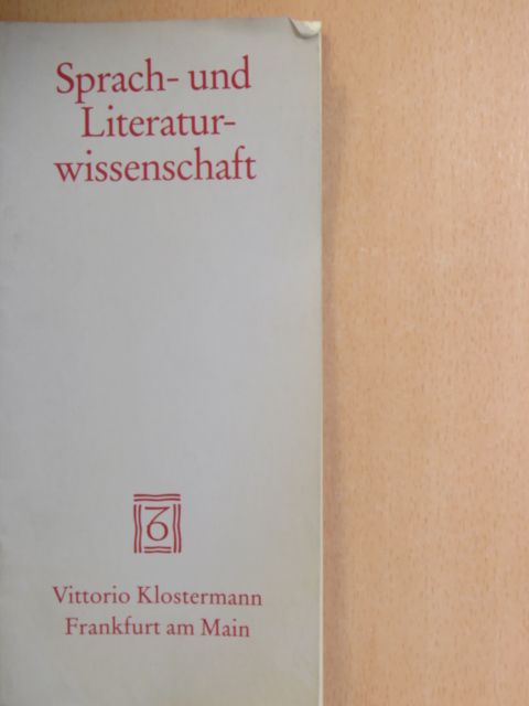 Sprach- und Literaturwissenschaft [antikvár]