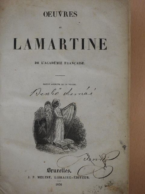 Lamartine - Oeuvres de Lamartine de l'Académie Francaise [antikvár]