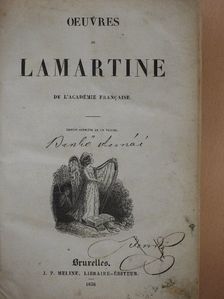 Lamartine - Oeuvres de Lamartine de l'Académie Francaise [antikvár]