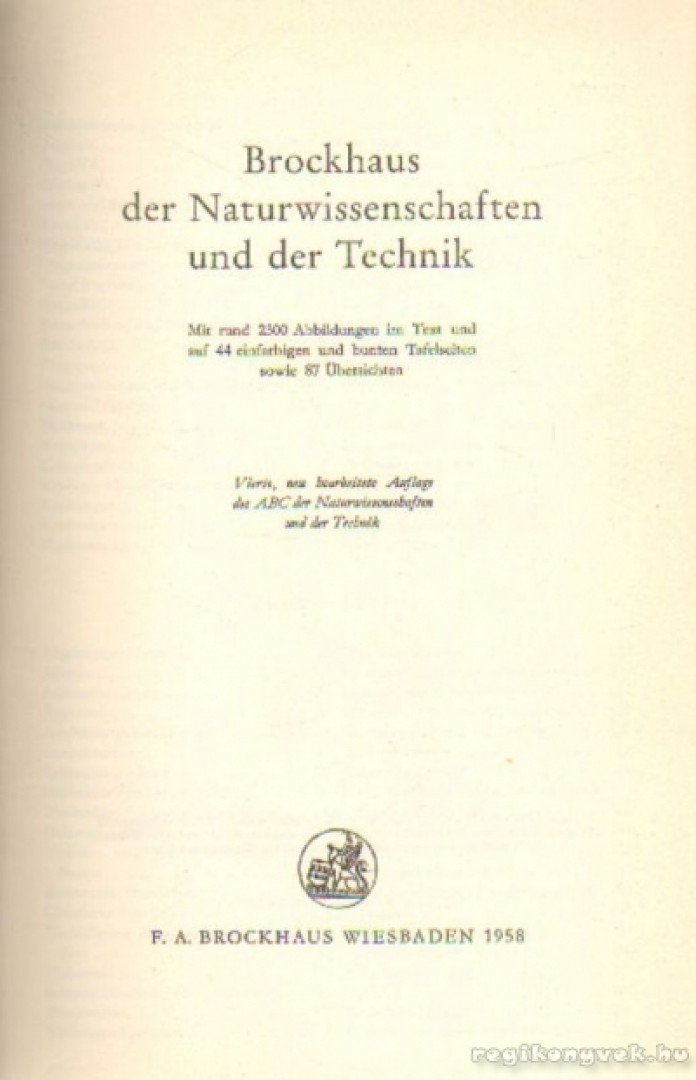Brockhaus der Naturwissenschaften und der Technik [antikvár]
