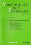 Verkündigung und Forschung 2013/1 [antikvár]