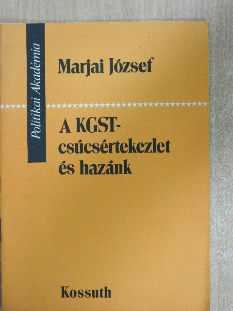 Marjai József - A KGST-csúcsértekezlet és hazánk [antikvár]