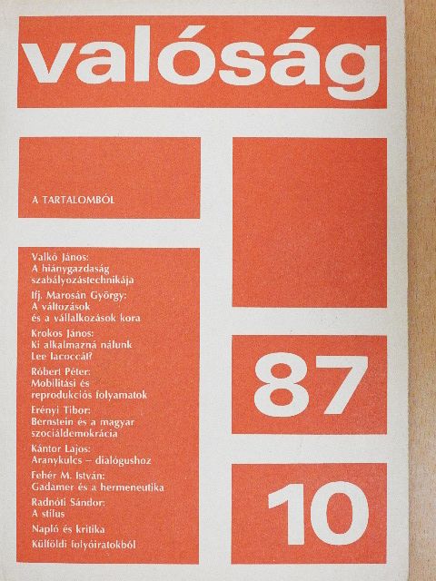 Alfred W. Breinersdorfer - Valóság 1987. október [antikvár]