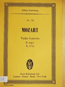 Wolfgang Amadeus Mozart - Concerto D major for Violin and Orchestra [antikvár]