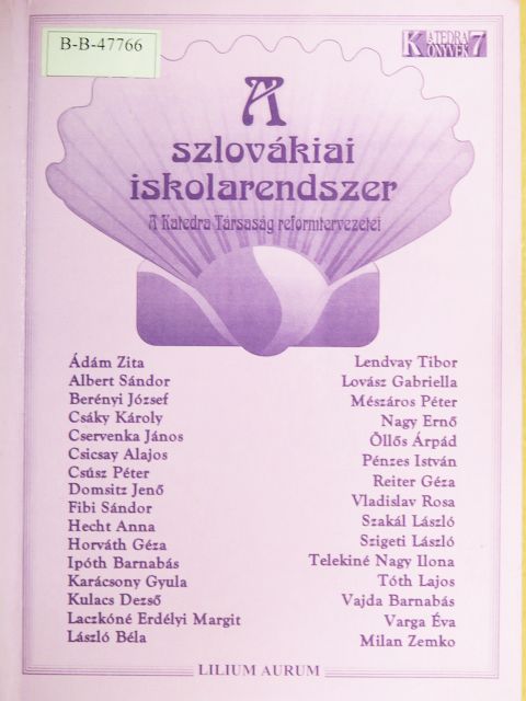 Berényi József - A szlovákiai iskolarendszer [antikvár]