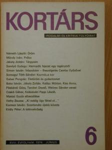 Baka István - Kortárs 1974. június [antikvár]