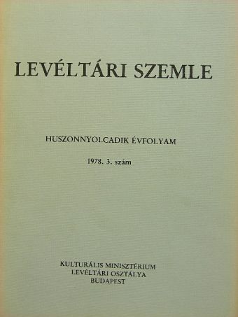 Ambrus Béla - Levéltári Szemle 1978. szeptember-december [antikvár]