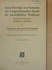 Dr. Carly Seyfarth - Neue Beiträge zur Kenntnis der Langerhansschen Inseln im menschlichen Pankreas und ihrer Beziehung zum Diabetes mellitus [antikvár]