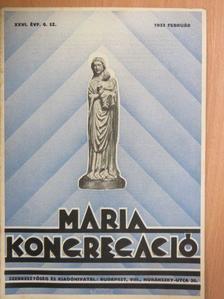 Apponyi Albert - Mária Kongregáció 1933. február [antikvár]