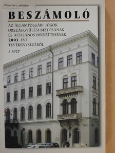 Beszámoló az állampolgári jogok országgyűlési biztosának és általános helyettesének 2003. évi tevékenységéről + CD-vel [antikvár]